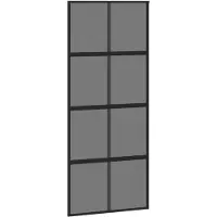 vidaXL Schiebetür Schwarz 90x205 cm Hartglas und Aluminium