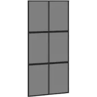 vidaXL Schiebetür Schwarz 102,5x205 cm Hartglas und Aluminium