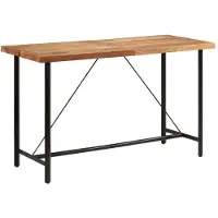 vidaXL Bartisch 180x70x107 cm Massivholz Akazie und Eisen