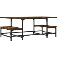 vidaXL Couchtisch Räuchereiche 100x50,5x40 cm Holzwerkstoff