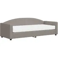 vidaXL Tagesbett mit Matratze Taupe 80x200 cm Stoff