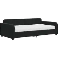 vidaXL Tagesbett mit Matratze Schwarz 100x200 cm Samt