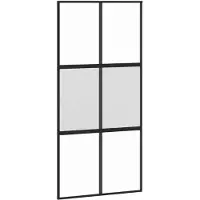 vidaXL Schiebetür Schwarz 102,5x205 cm Hartglas und Aluminium