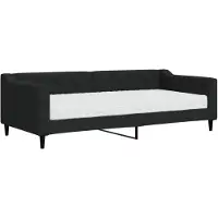 vidaXL Tagesbett mit Matratze Schwarz 90x200 cm Stoff