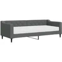vidaXL Tagesbett mit Matratze Dunkelgrau 80x200 cm Stoff