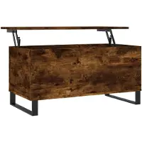 vidaXL Couchtisch Räuchereiche 90x44,5x45 cm Holzwerkstoff