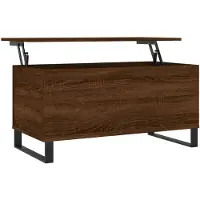 vidaXL Couchtisch Braun Eichen-Optik 90x44,5x45 cm Holzwerkstoff