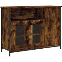 vidaXL Sideboard Räuchereiche 100x35x75 cm Holzwerkstoff