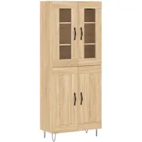 vidaXL Highboard Sonoma-Eiche 69,5x34x180 cm Holzwerkstoff