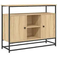 vidaXL Sideboard Sonoma-Eiche 100x35x80 cm Holzwerkstoff