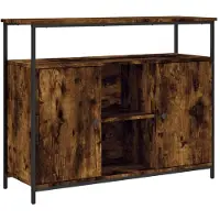 vidaXL Sideboard Räuchereiche 100x35x80 cm Holzwerkstoff