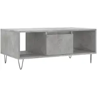 vidaXL Couchtisch Betongrau 90x50x36,5 cm Holzwerkstoff