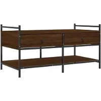 vidaXL Couchtisch Braun Eichen-Optik 99x50x50 cm Holzwerkstoff