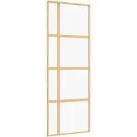 vidaXL Schiebetür Golden 76x205 cm ESG-Klarglas und Aluminium