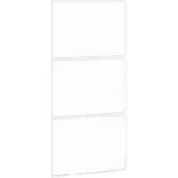 vidaXL Schiebetür Weiß 102,5x205 cm Hartglas und Aluminium