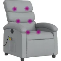 vidaXL Massagesessel Hellgrau Stoff