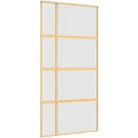 vidaXL Schiebetür Golden 102,5x205 cm Matt ESG-Glas und Aluminium