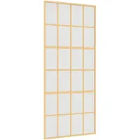 vidaXL Schiebetür Golden 90x205 cm Matt ESG-Glas und Aluminium