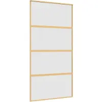 vidaXL Schiebetür Golden 102,5x205 cm Matt ESG-Glas und Aluminium