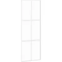 vidaXL Schiebetür Weiß 76x205 cm Hartglas und Aluminium