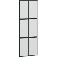 vidaXL Schiebetür Schwarz 76x205 cm Hartglas und Aluminium