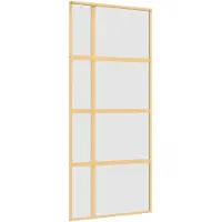 vidaXL Schiebetür Golden 90x205 cm Matt ESG-Glas und Aluminium