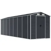 vidaXL Gerätehaus Anthrazit 191x640x198 cm Verzinkter Stahl