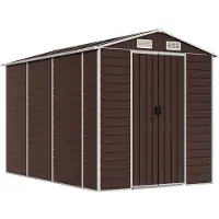 vidaXL Gartenhaus Braun 191 x 300 x 198 cm Verzinkter Stahl