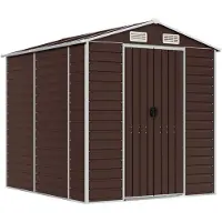vidaXL Gartenhaus Braun 191 x 215 x 198 cm Verzinkter Stahl
