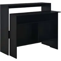 vidaXL Bartisch mit 2 Tischplatten Schwarz 130x40x120 cm