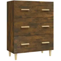 vidaXL Sideboard Räuchereiche 70x34x90 cm Holzwerkstoff