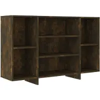 vidaXL Sideboard Räuchereiche 120x30x75 cm Holzwerkstoff