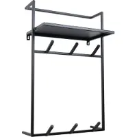 Loft42 Fenn Wandgarderobe - Metall - Schwarz - 80x51x30