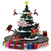 Lemax Weihnachtsmann s sleigh spinners with 4.5v adaptor Weihnachtshaus (mix)