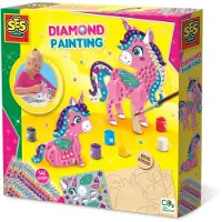 SES Creative Kreatives Spielset - Diamantmosaik - 3D - Einhorn - - One Size - Kreatives Spielset