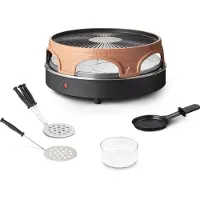 Emerio Pizzarette 3-in-1 Original – Raclette und Grill – Pizzaofen für 6 Personen - Gourmet-Set – PO-113255.4 – 1500W