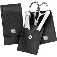 Erbe Collection Carbon Maniküre Men Taschen-Etui Maniküre-Set 9493