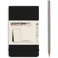 Leuchtturm Leuchtturm1917 Notizblock schwarz, 364411, A6, dotted, 80 g/m2, 92 Blatt / 184 Seiten