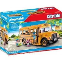 Playmobil , 70983 Konstruktionsspielzeug 46 Teile Schulbus mit Lichteffekten, Gelb