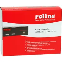 Roline KVM Switch, DisplayPort, USB 2.0