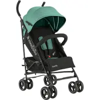 Kikkaboo Kinderwagen Käfer, Stahlrahmen, Korb, abnehmbare Vorderräder, Fußstütze türkis