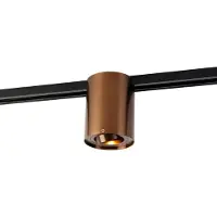 QAZQA Moderner 1-Phasen-Schienenstrahler Dunkelbronze - Iconic Rondoo Up