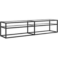 vidaXL TV-Schrank Transparent 180x40x40,5 cm Hartglas