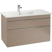 Villeroy & Boch Venticello Schrankwaschtisch, Becken links, 1 Hahnloch, mit Überlauf, 1000x500mm, 4134L101, Farbe: Weiß