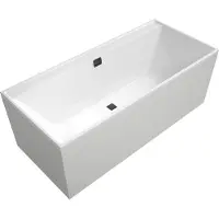 Villeroy & Boch VB Collaro Badewanne 1800 x 800 mm Einbauausführung, Black Matt weiß alpin