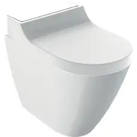 Geberit WC-Komp. AquaClean Tuma Comfort mit Stand-WC, tief, Glas weiß