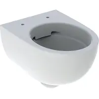Geberit Renova Compact Wand-WC Tiefspüler, 500377, verkürzte Ausladung, rimfree, geschlossene Form, 500.377.01.8, Farbe: Weiß, mit KeraTect