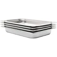 vidaXL Gastronormbehälter 4 Stk. GN 1/1 65 mm Edelstahl