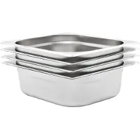 vidaXL Gastronormbehälter 4 Stk. GN 1/2 100 mm Edelstahl