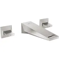 GROHE 3-Loch-Waschtischbatterie Allure Brilliant 20628, Wandmontage, Fertigmontageset für 29 025 002, Ausladung 161 mm, supersteel